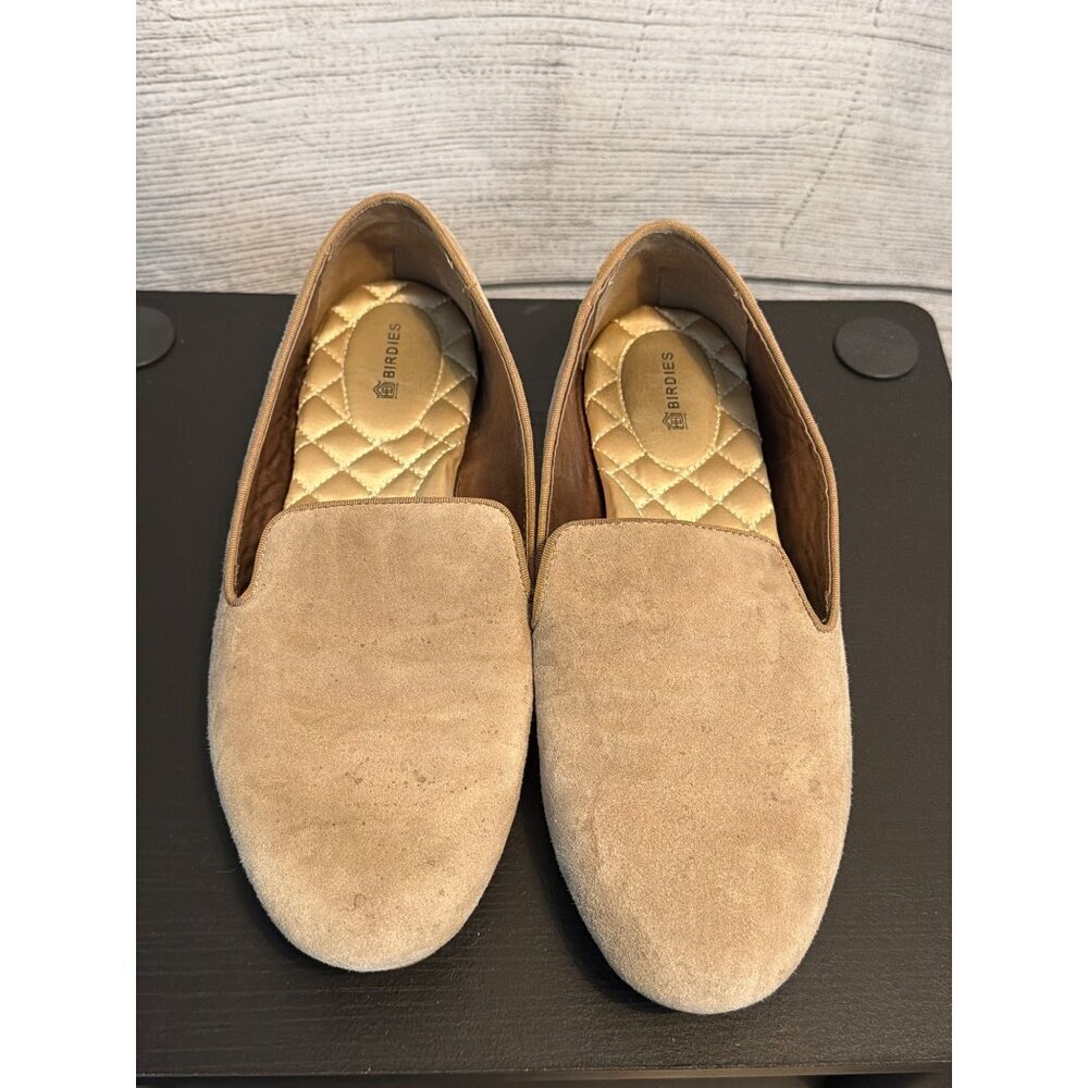 Birdies The Starling Beige Suede Flats Size 8